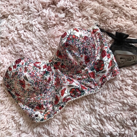 Victoria's Secret Other - ⬇️ VS Floral Satin Longline Bustier Bra!